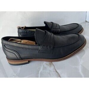 Structure Men Loafers Dress Shoes Slip On Sz 11 M Black Leather